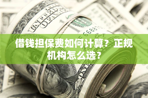 北京借钱担保费如何计算？正规机构怎么选？