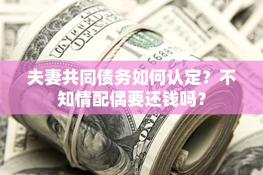 北京夫妻共同债务如何认定？不知情配偶要还钱吗？