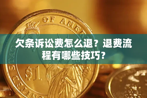 北京欠条诉讼费怎么退？退费流程有哪些技巧？