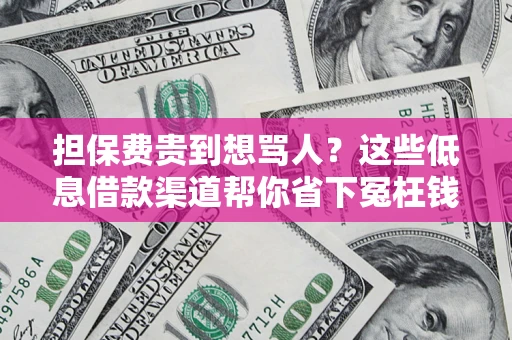 北京担保费贵到想骂人？这些低息借款渠道帮你省下冤枉钱