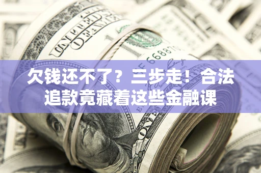 北京欠钱还不了？三步走！合法追款竟藏着这些金融课